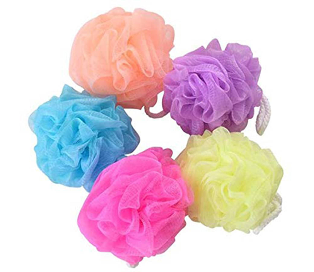     			Lenon Round Bath Sponge Loofah Assorted Pack of 5