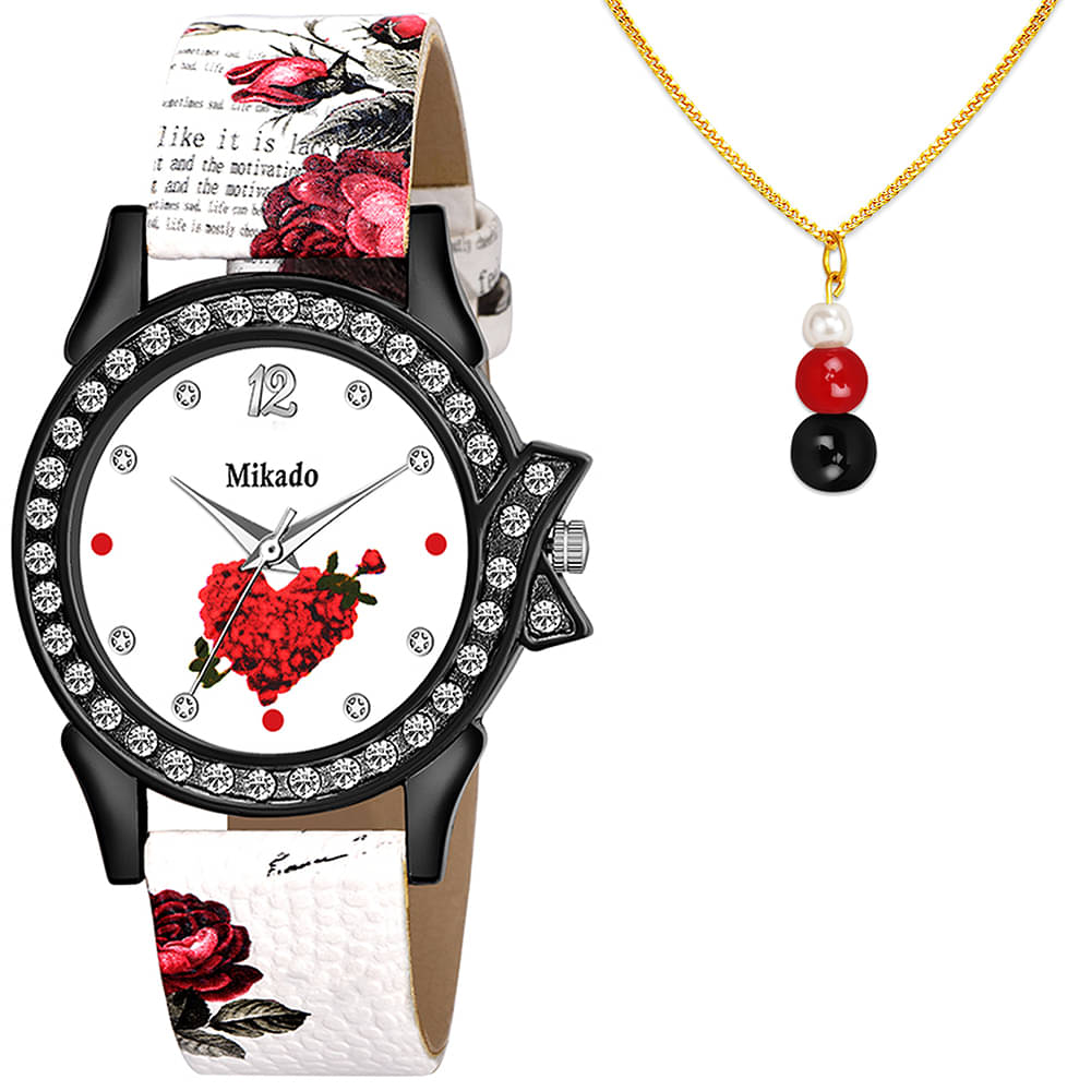     			Mikado Leather Round Womens Watch