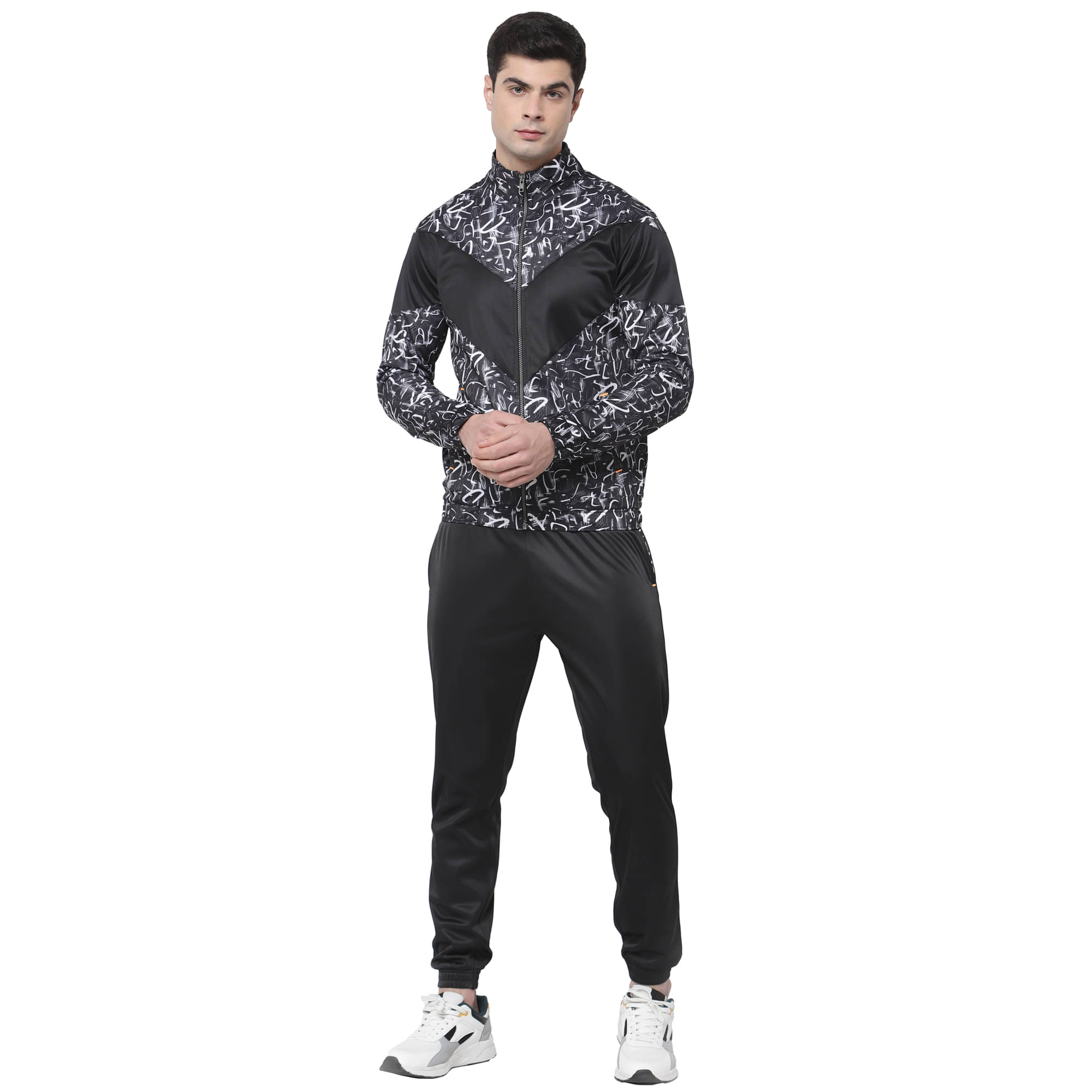 OFF LIMITS - Black Polyester Regular Fit Printed Men's Sports Tracksuit ( Pack of 1 )     			OFF LIMITS - Black Polyester Regular Fit Printed Men's Sports Tracksuit ( Pack of 1 )