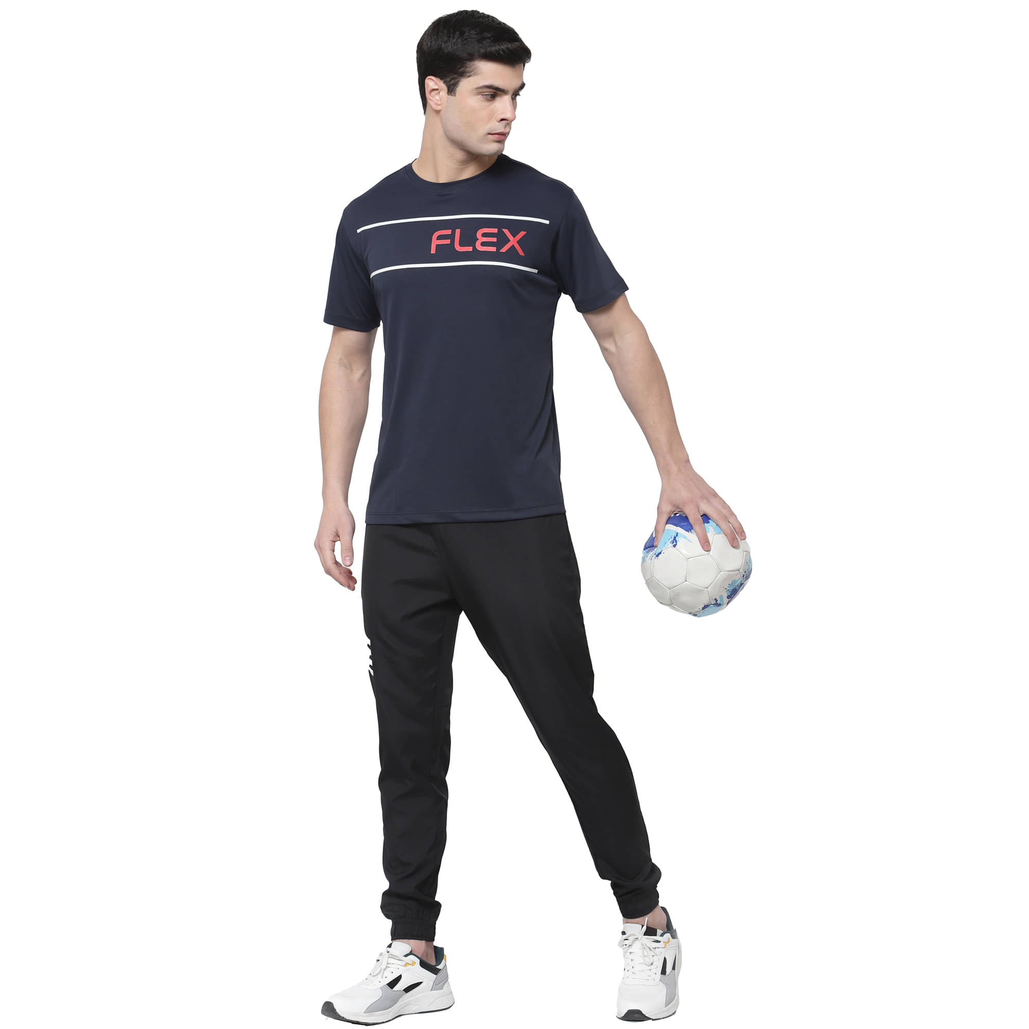     			OFF LIMITS Navy Polyester T-Shirt