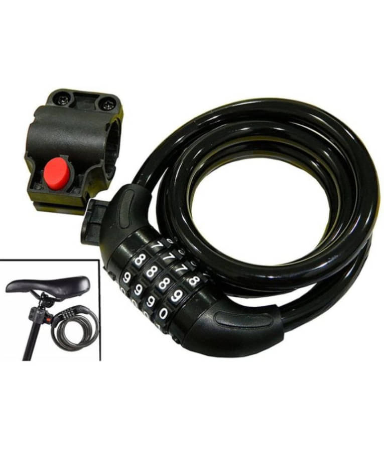     			FSN Multicolour Cable Type Helmet Lock - Resettable Number Lock