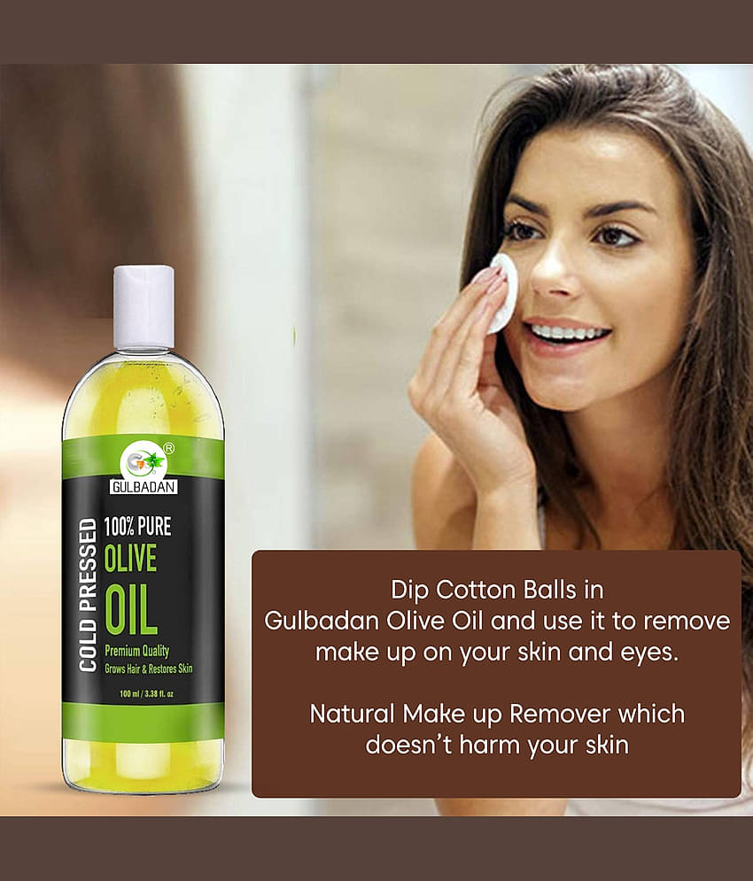 GULBADAN Cold Pressed Olive Oil and Castor Oil 100 mL Pack of 2