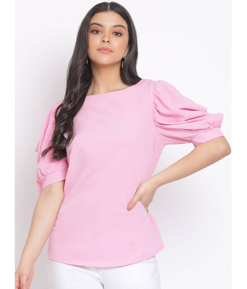     			Oxolloxo Women's Polyester Regular Top ( Pink )