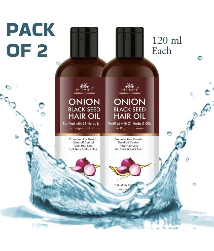 Intimify Onion Hair Oil to Reduce Hair Loss 120 mL Pack of 2 Intimify Onion Hair Oil to Reduce Hair Loss 120 mL Pack of 2