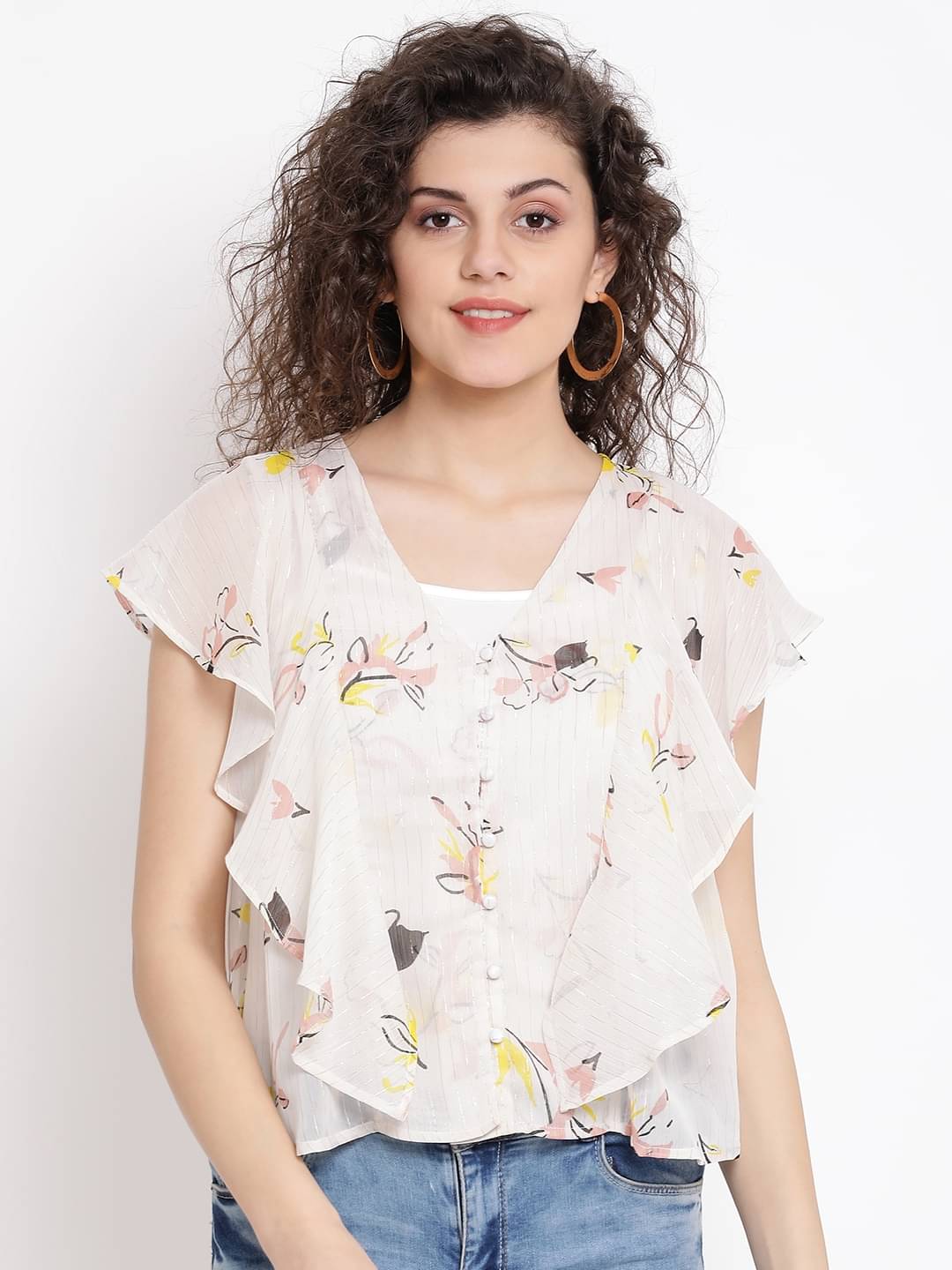 Oxolloxo Women's Polyester Regular Top ( Beige ) Oxolloxo Women's Polyester Regular Top ( Beige )