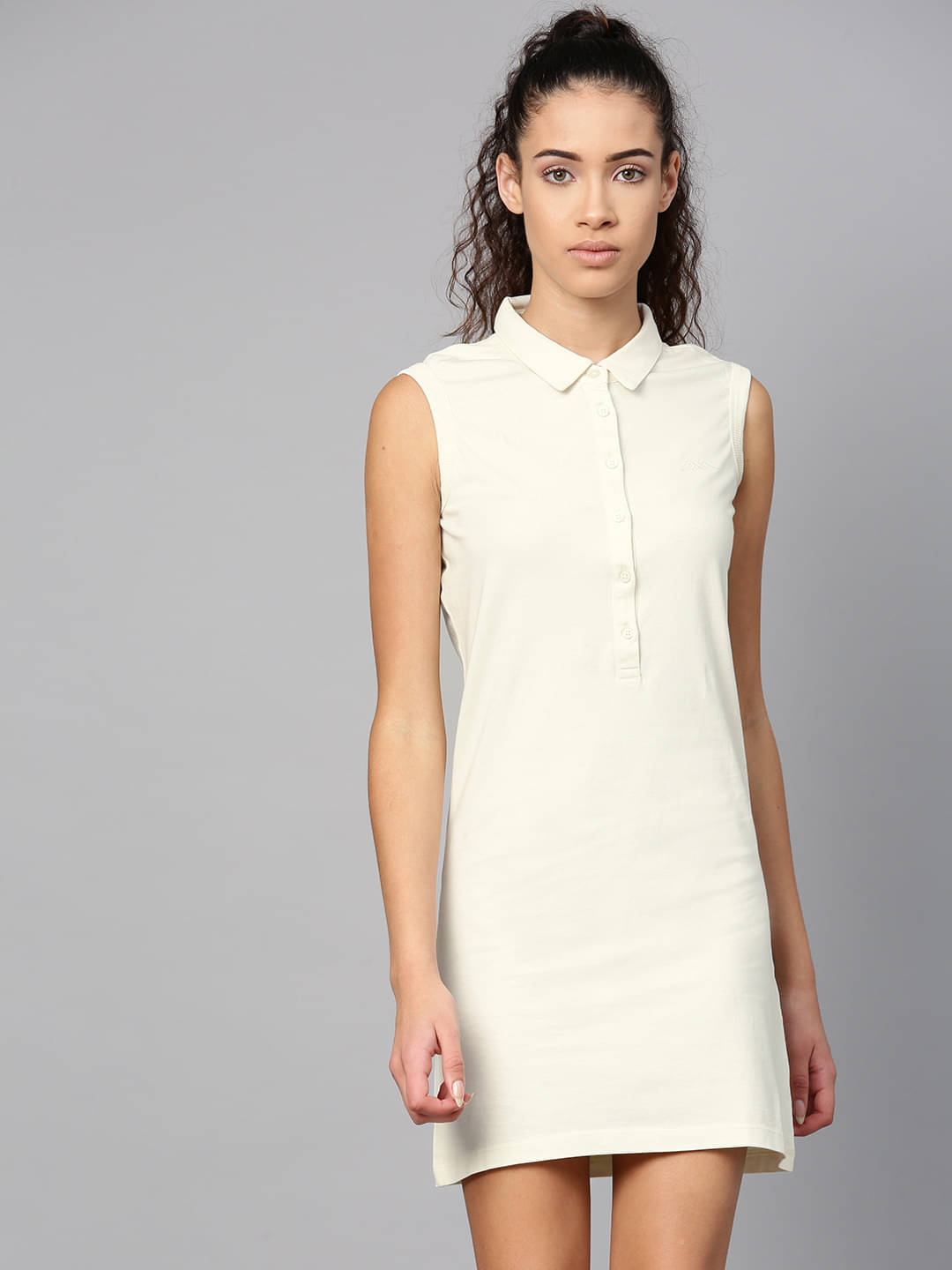     			Alcis Women Cotton T-shirt Dress ( Off White )