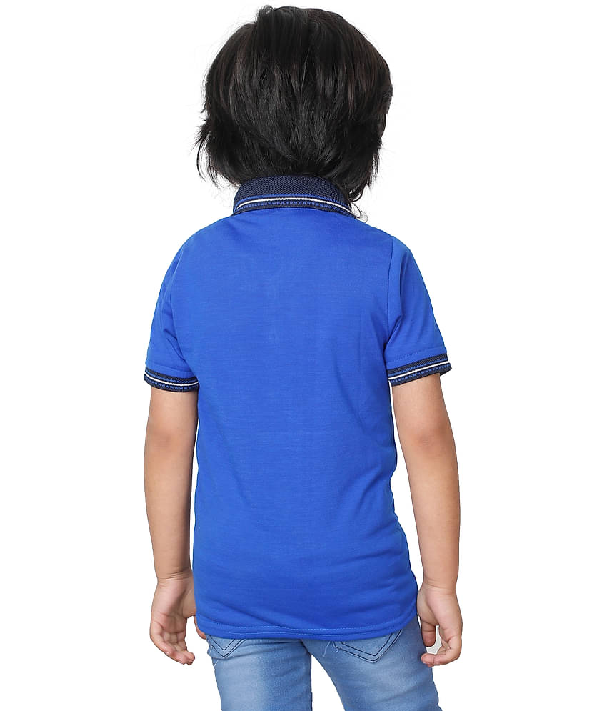 Fourfolds Pack of 2 Boys Cotton Blend T-Shirt ( Royal Blue )