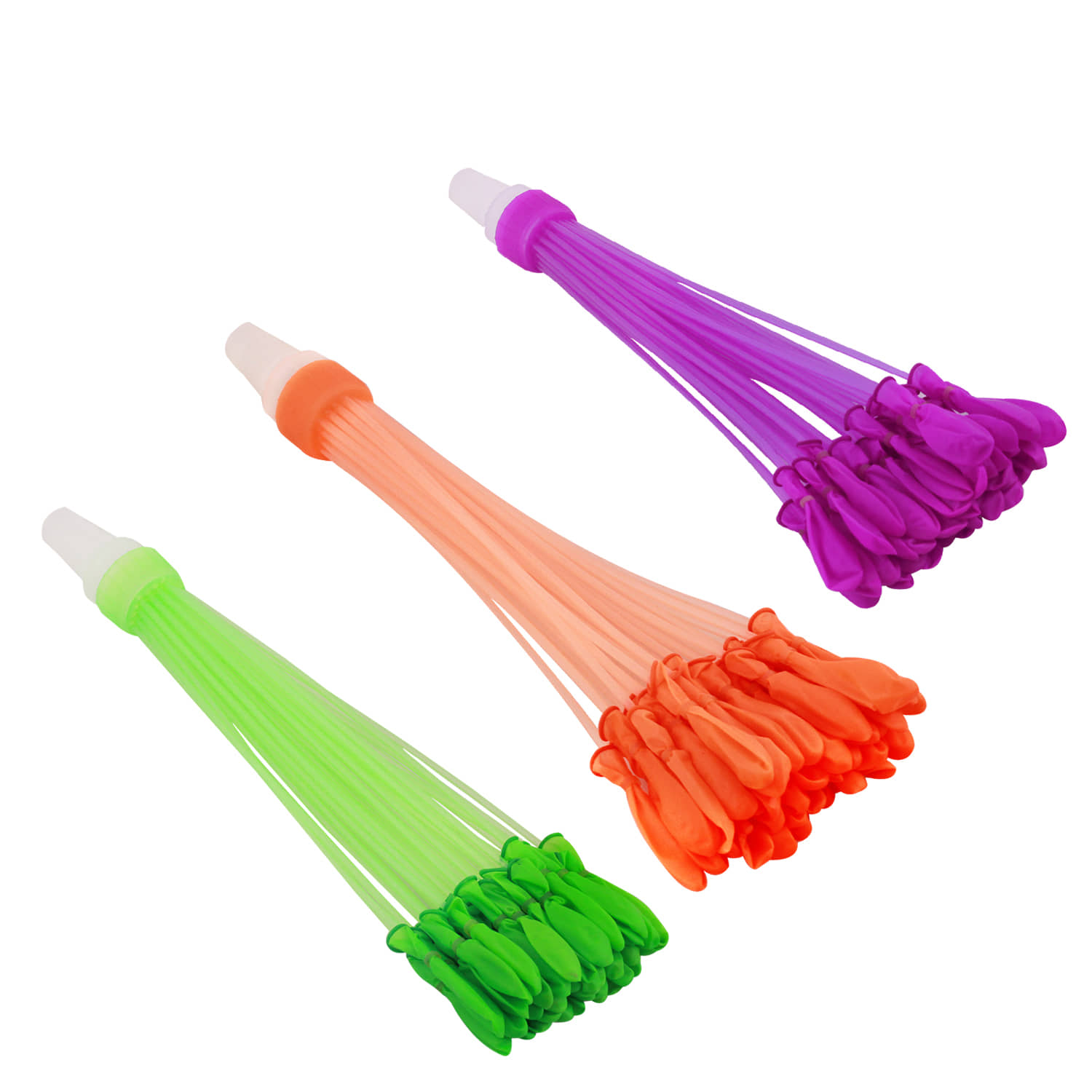 Happy Magic Balloon for Holi Water Balloons No Need to Tie Knot Quick Fill in 60 Seconds Set of 3 with 1 Universal Tap Adapter 111 Balloons, Mix Color