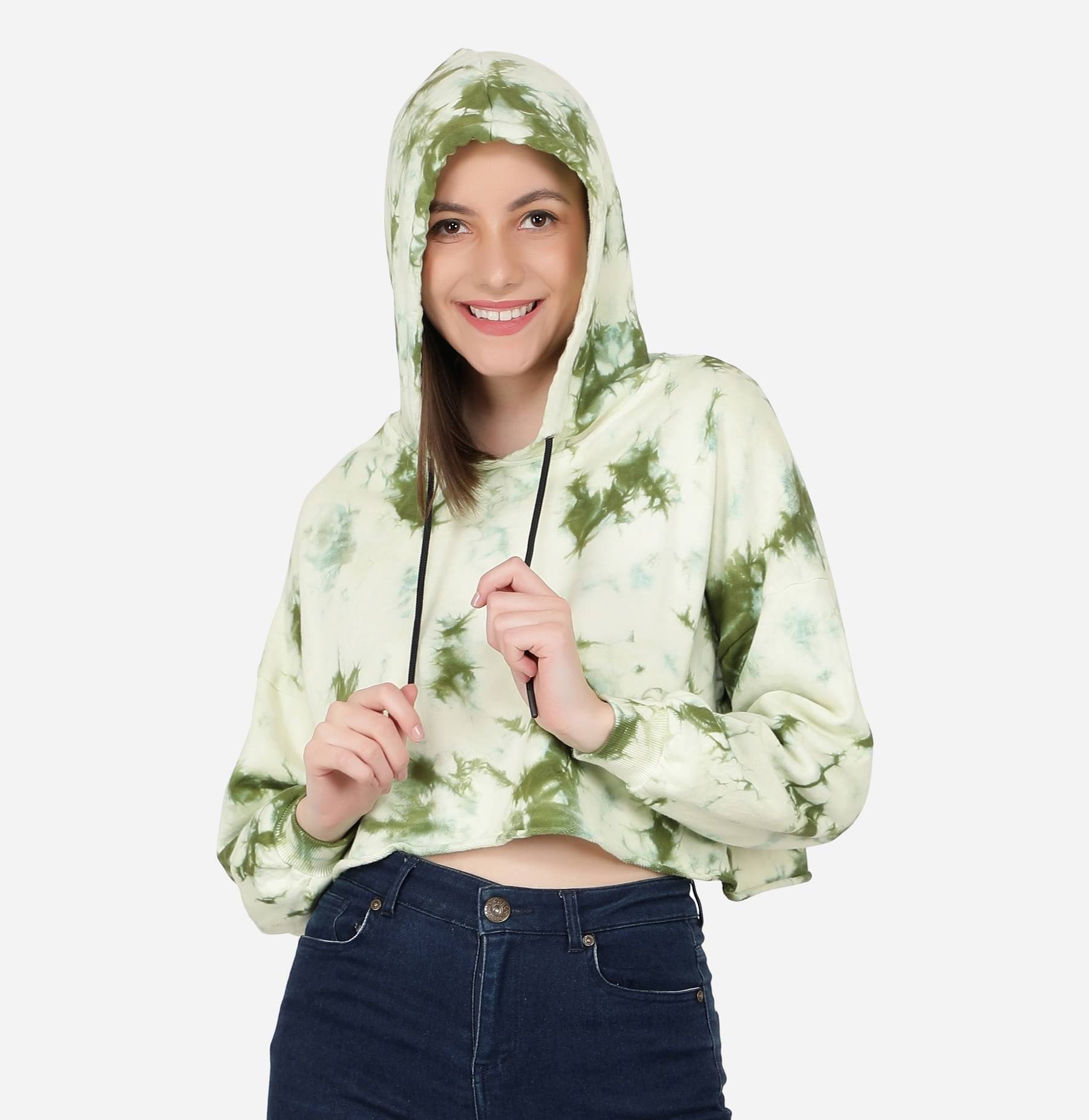     			NUEVOSDAMAS Cotton - Fleece White Hooded Sweatshirt