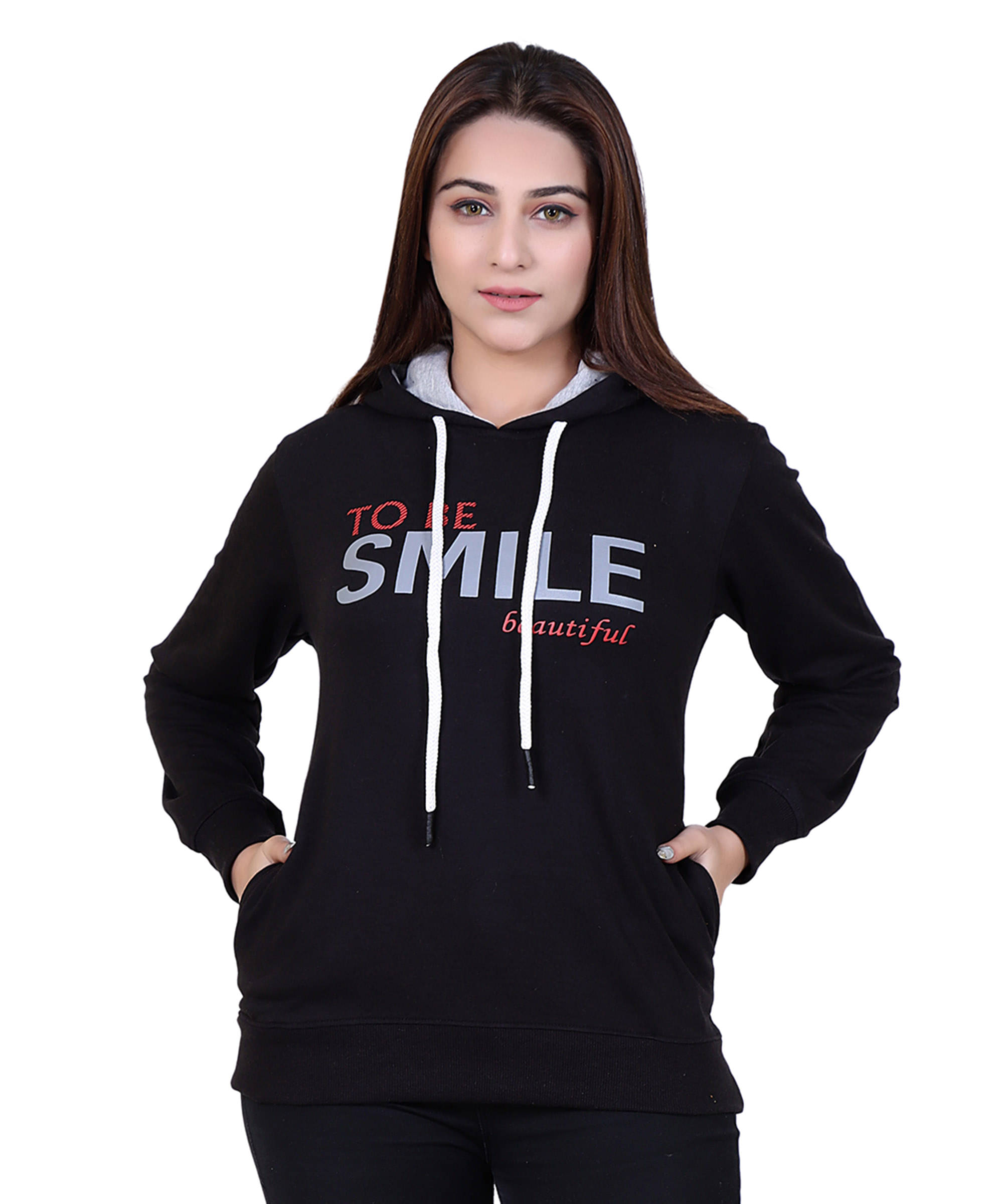     			Ogarti Cotton Fleece Black Hooded Sweatshirt