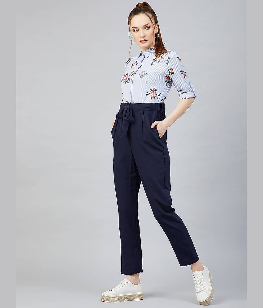 Rare - Light Blue Polyester Regular Fit Women's Jumpsuit ( Pack of 1 )