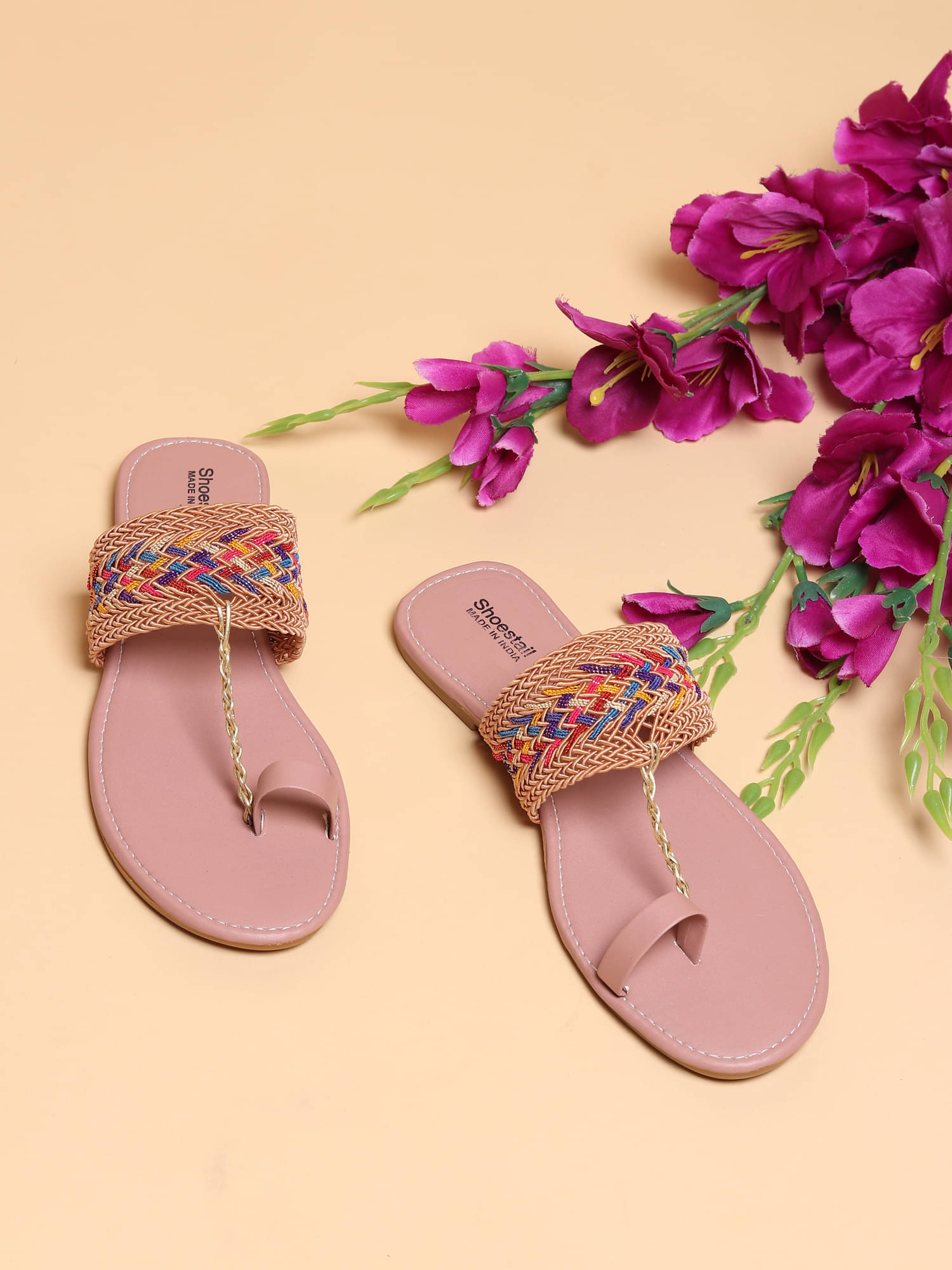     			Shoestail PeachPuff Flats