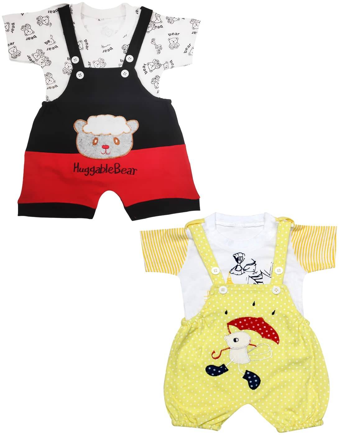     			Babeezworld Pack of 2 Unisex for Baby 100% Cotton ( Multi Color )