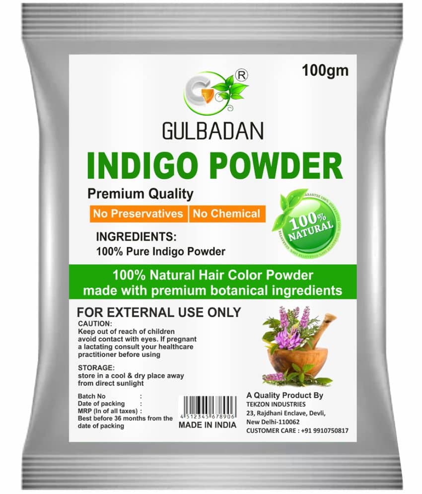 GULBADAN 100% Organic Indigo Powder Henna 100 g