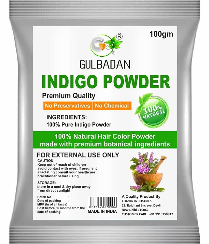 GULBADAN 100% Organic Indigo Powder Henna 100 g