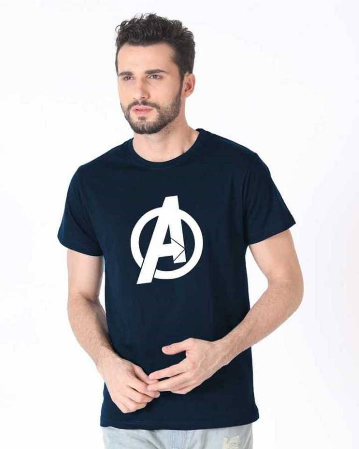 IMPERIAL STYLES Printed Round Half Sleeve Black Regular Fit T-Shirt IMPERIAL STYLES Printed Round Half Sleeve Black Regular Fit T-Shirt