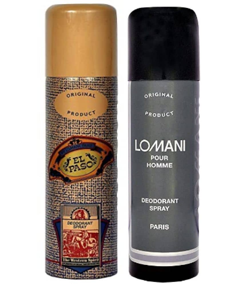 LOMANI 1 EL PASO , 1 LOMANI PO UR HOM ME , DEODORANT , 200ML EACH ( PACK OF 2)