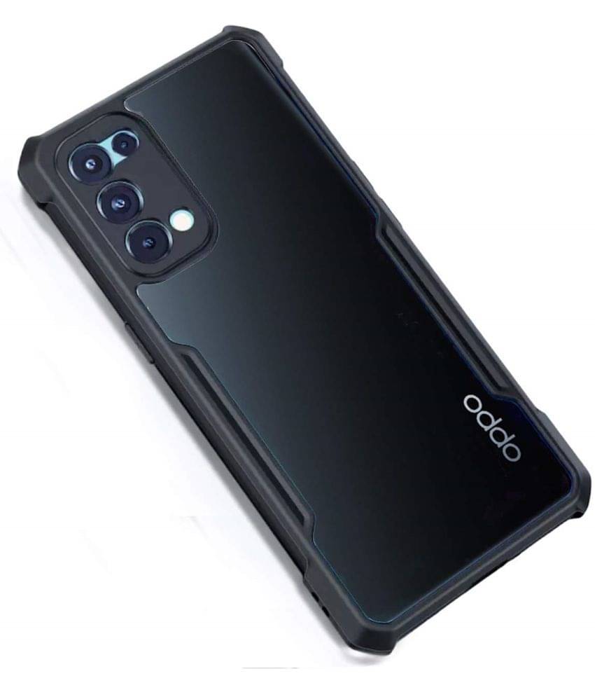     			Spectacular Ace Black Plain Cases For Oppo Reno 5 Pro 5G - Pack of 1