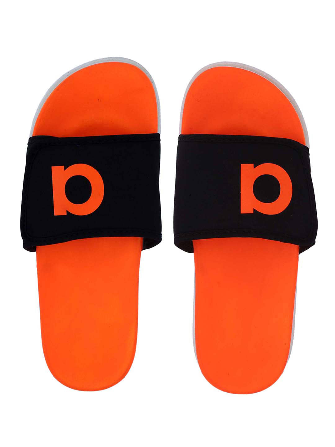 Aadi - Orange Rubber Slide Flip flop