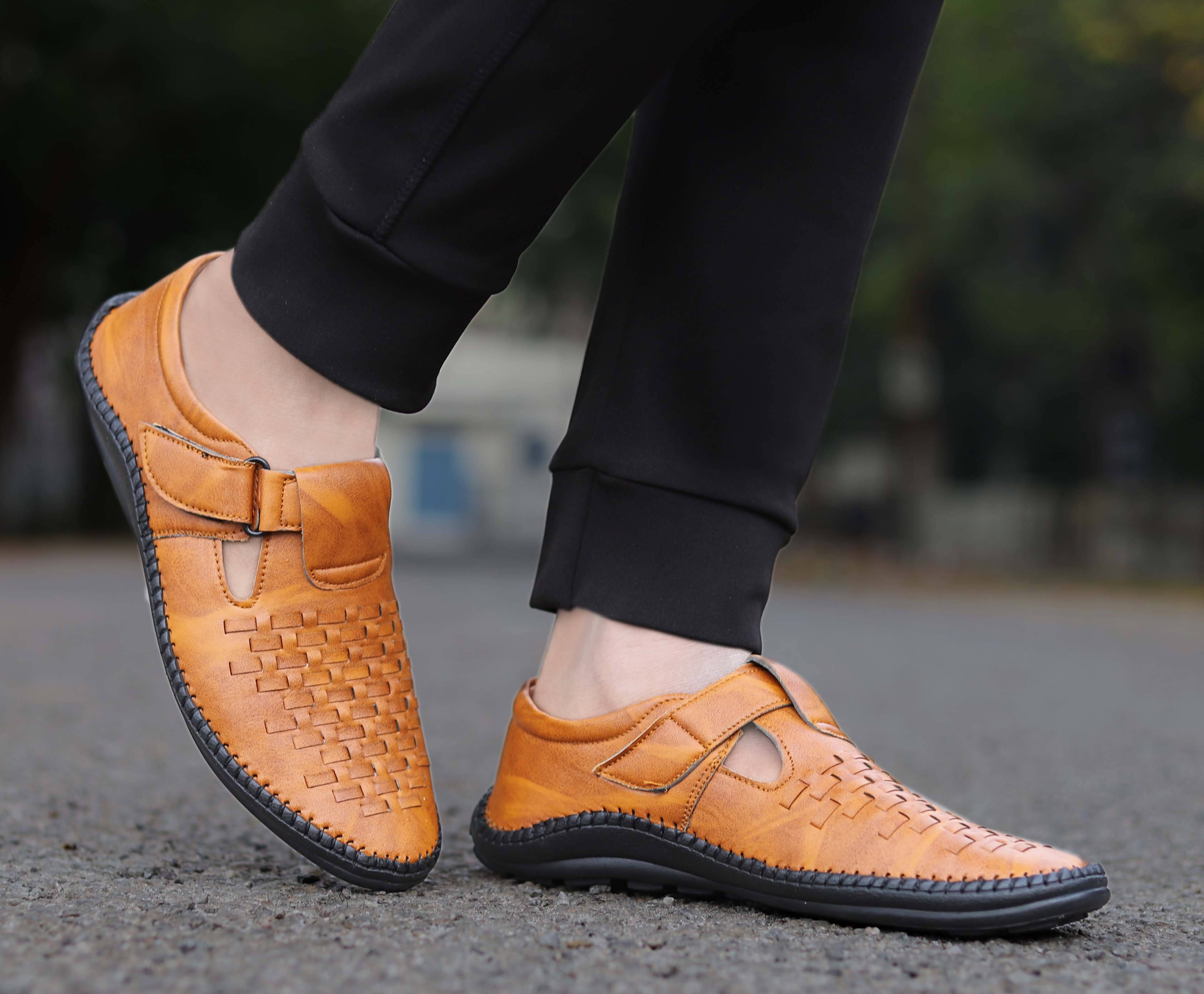     			Aadi - Tan  Men's Sandals
