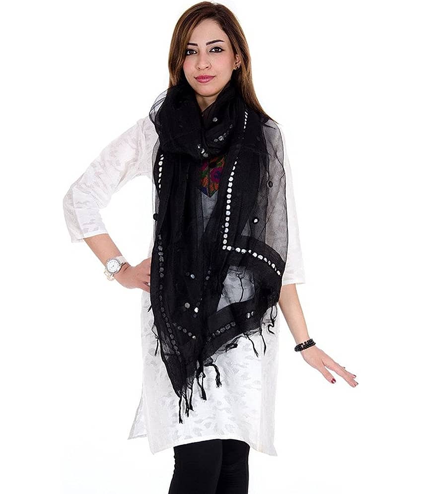 Apratim Black Tissue Dupatta - Single - Dupattas & Shawls | Buy online on ZillyBuy
