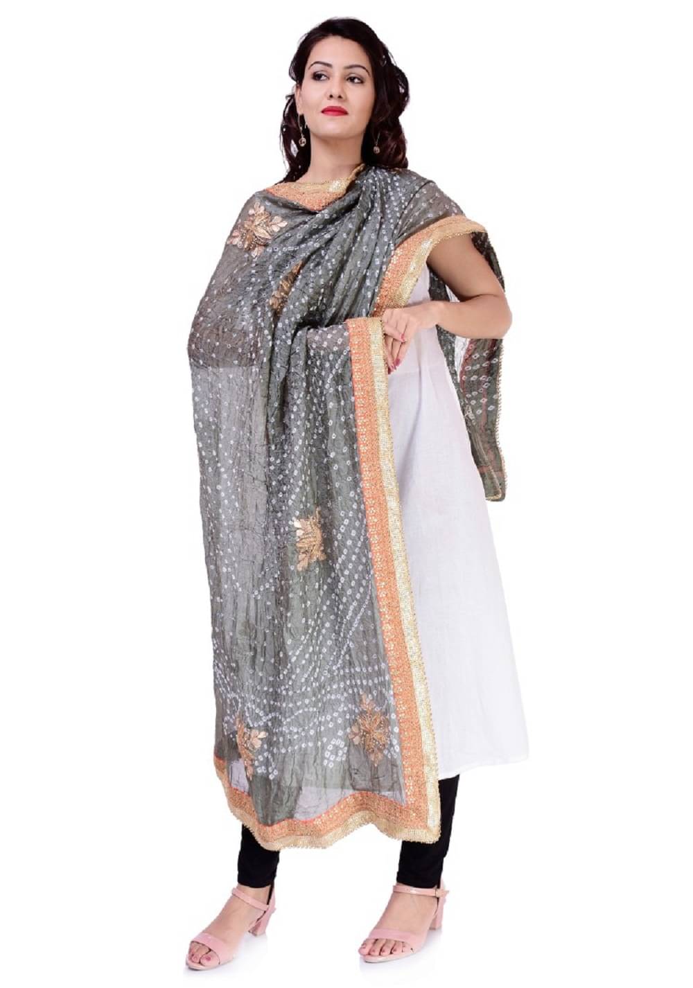 Apratim Grey Art Silk Zari Work Dupatta - Single     			Apratim Grey Art Silk Zari Work Dupatta - Single