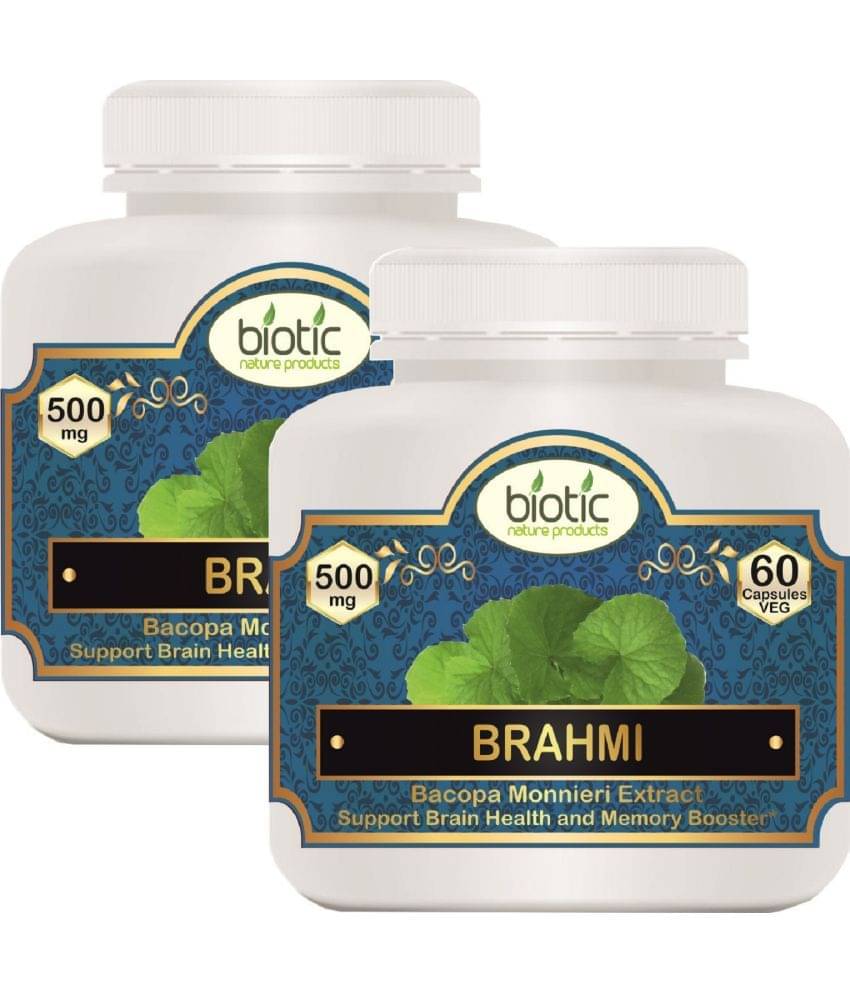 Biotic Brahmi Capsules (Bacopa Monnieri Extract) 500mg Capsule 120 no.s Pack of 2 Biotic Brahmi Capsules (Bacopa Monnieri Extract) 500mg Capsule 120 no.s Pack of 2