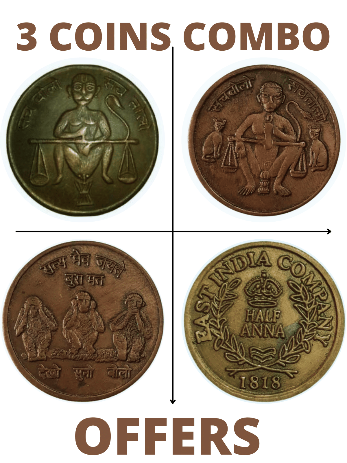 VINTAGE SHOP - MONKEY COIN BANDAR COIN SACH BOLO PURA TOLO COIN EAST INDIA COMPANY 1820 COIN 4 Antique Figurines VINTAGE SHOP - MONKEY COIN BANDAR COIN SACH BOLO PURA TOLO COIN EAST INDIA COMPANY 1820 COIN 4 Antique Figurines