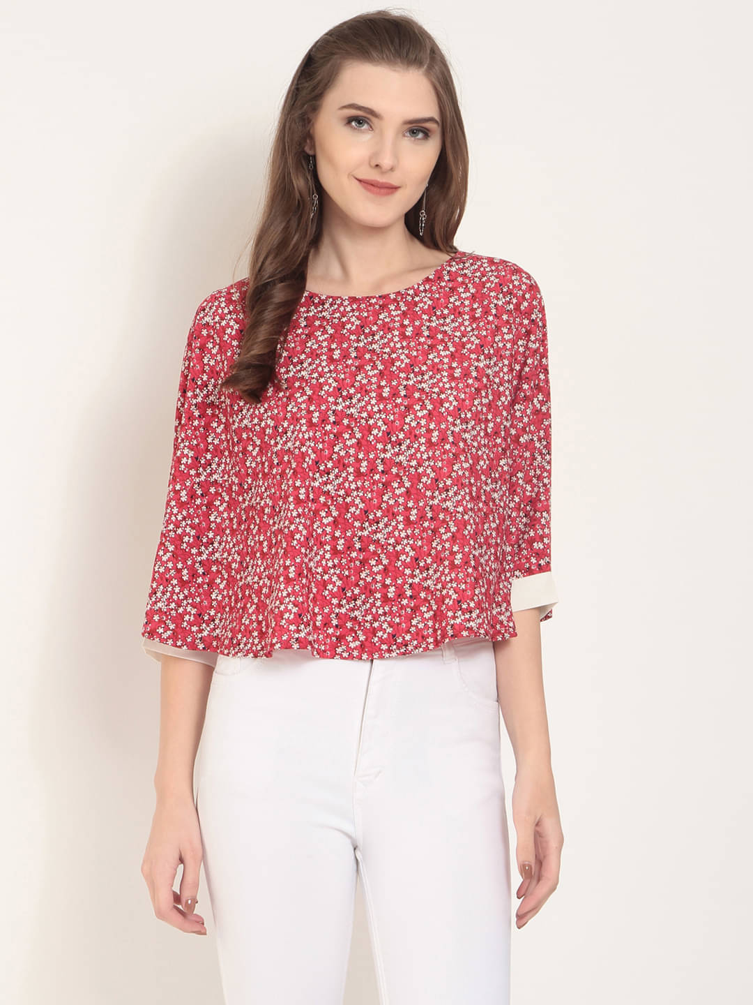     			Rare Women's Crepe Regular Top ( Pink )