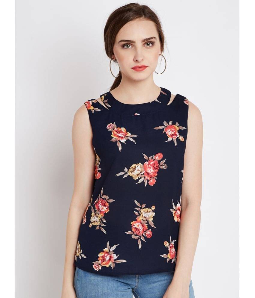 Rare Women's Polyester Regular Top ( Navy ) Rare Women's Polyester Regular Top ( Navy )