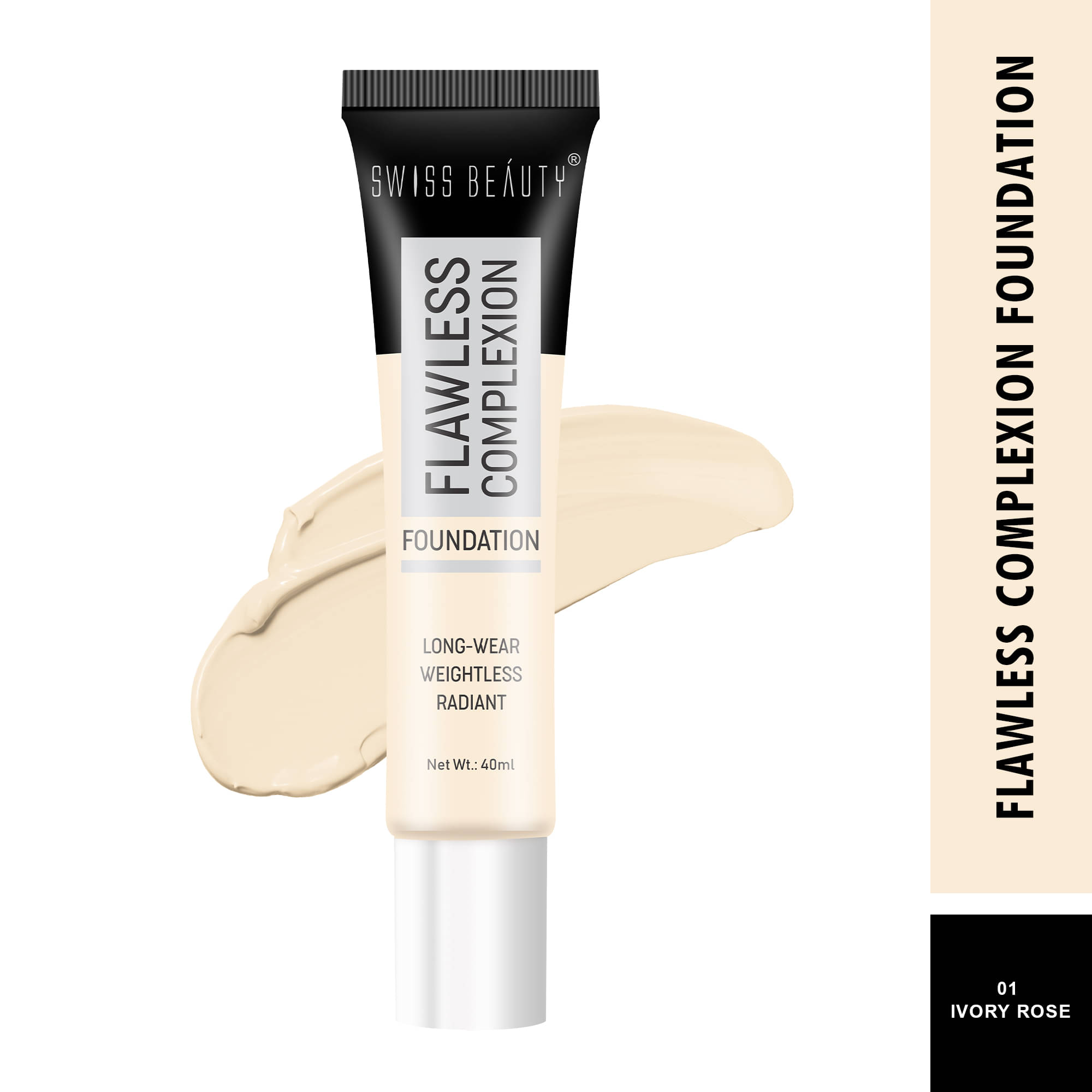     			Swiss Beauty Flawless Complexion Foundation Cream Foundation Ivory 40 g