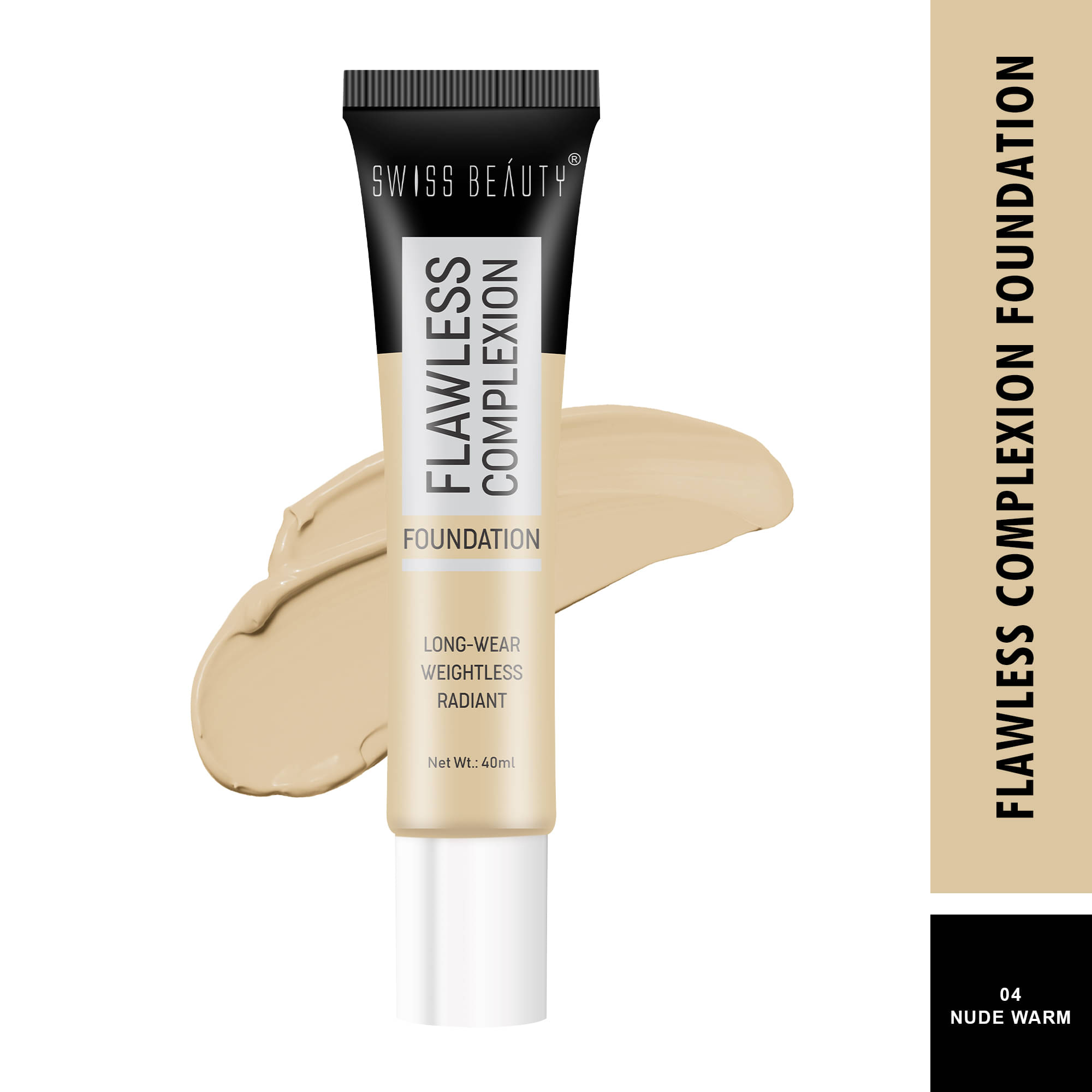     			Swiss Beauty Flawless Complexion Foundation Cream Foundation Nude 40 g