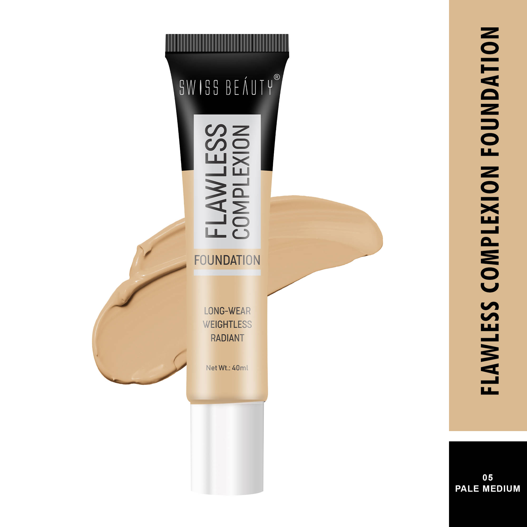     			Swiss Beauty Flawless Complexion Foundation Cream Foundation Medium 40 g