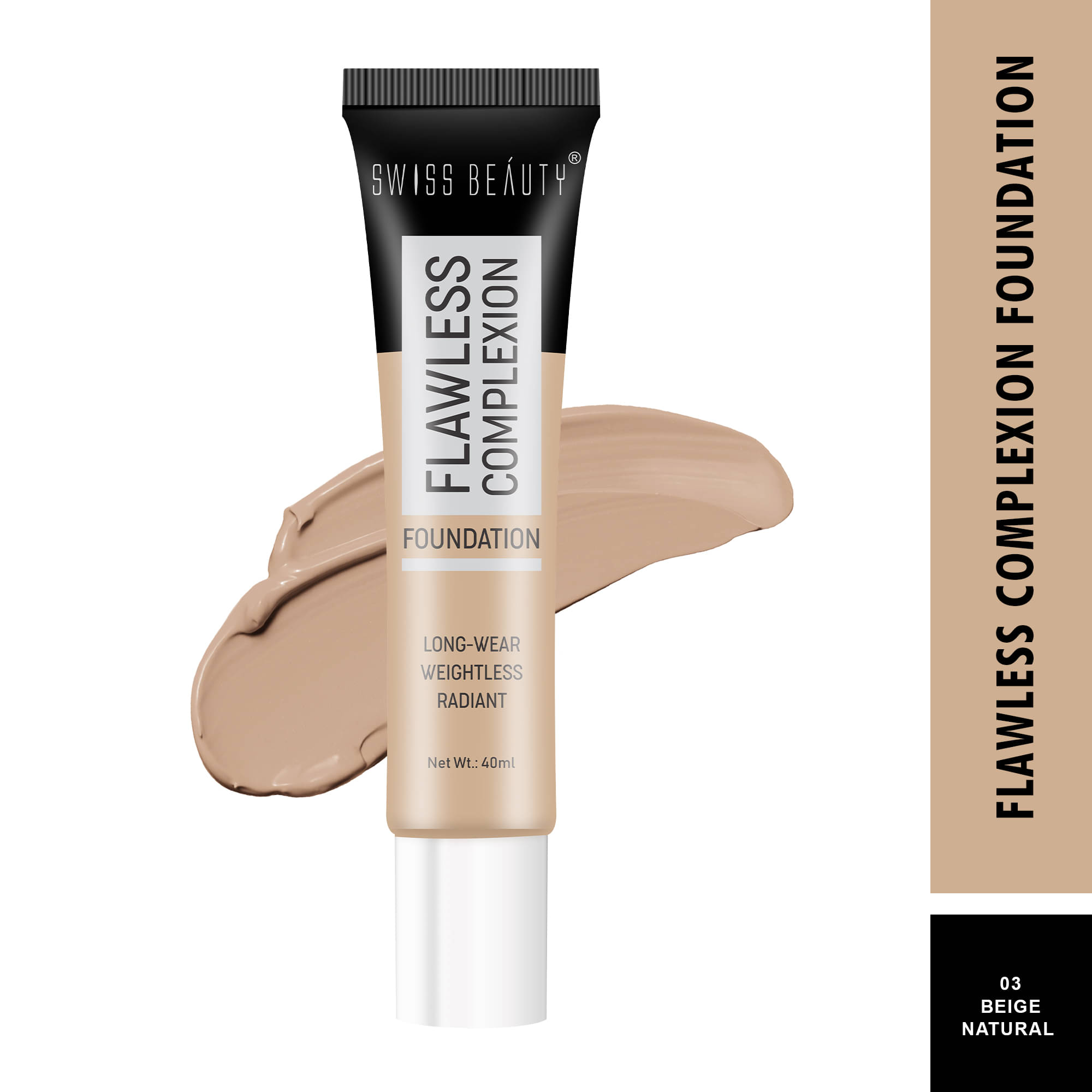     			Swiss Beauty- Cream Tan Matte Foundation 40g