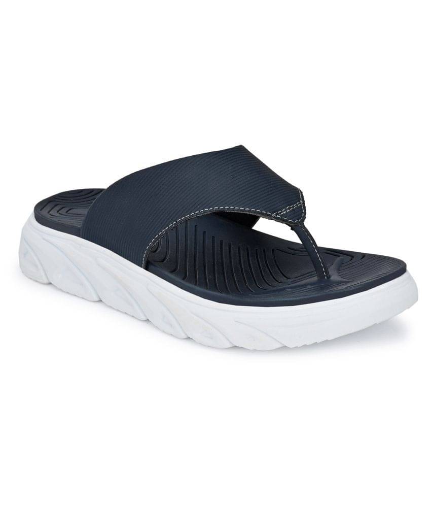     			softio - Blue Leather Thong Flip Flop