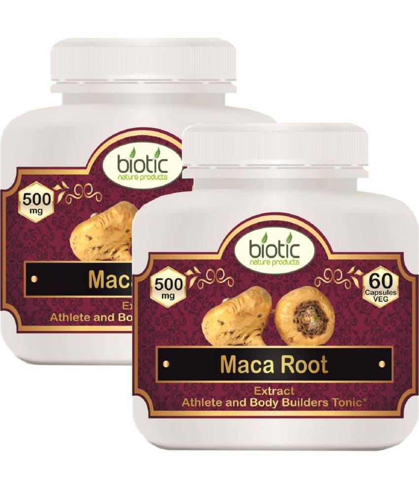 Biotic Maca Root Extract 500mg Veg Capsule Capsule 120 no.s Pack of 2 Biotic Maca Root Extract 500mg Veg Capsule Capsule 120 no.s Pack of 2
