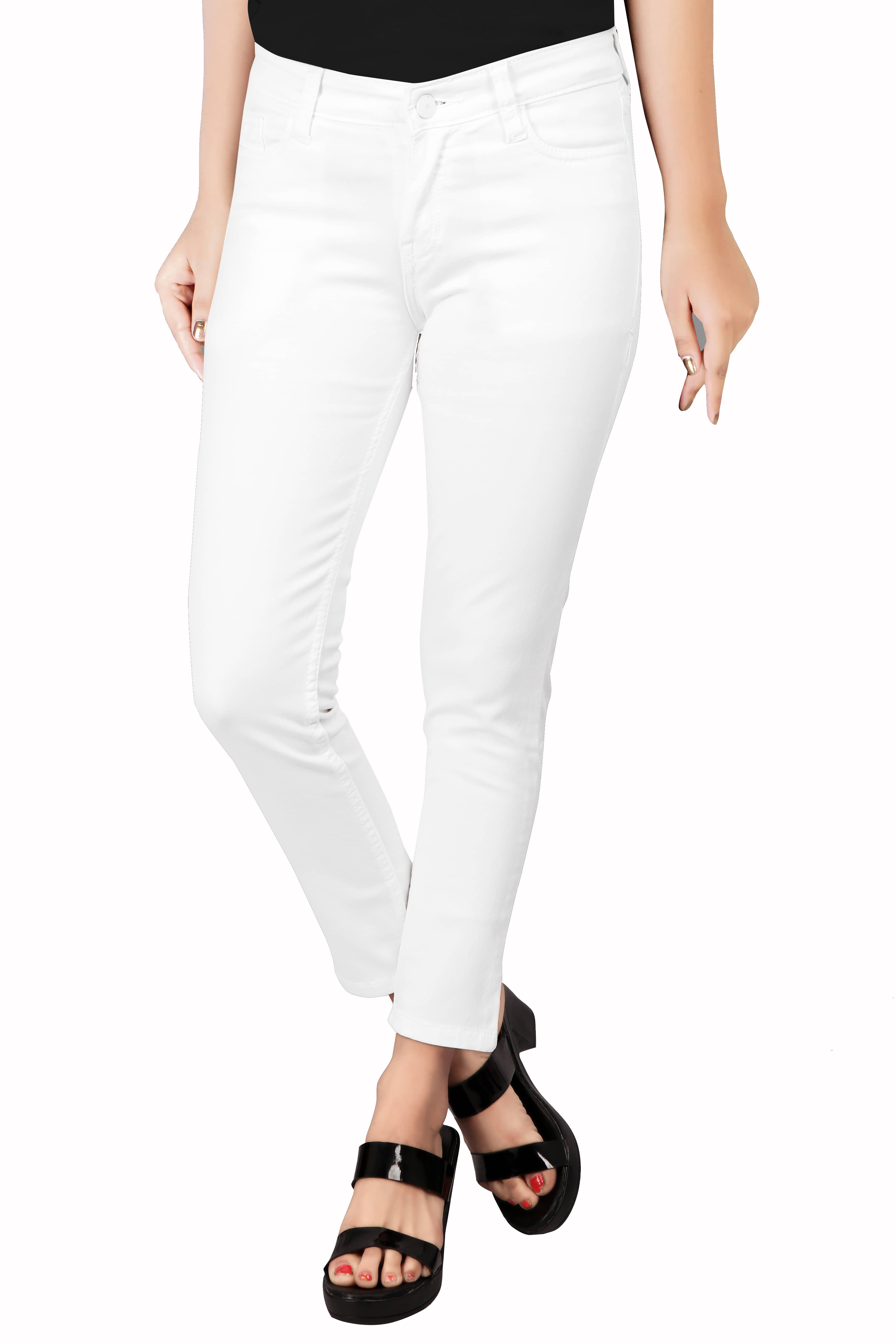 JB JUST BLACK Cotton Lycra Jeans - White Single - Jeans | Buy online on ZillyBuy