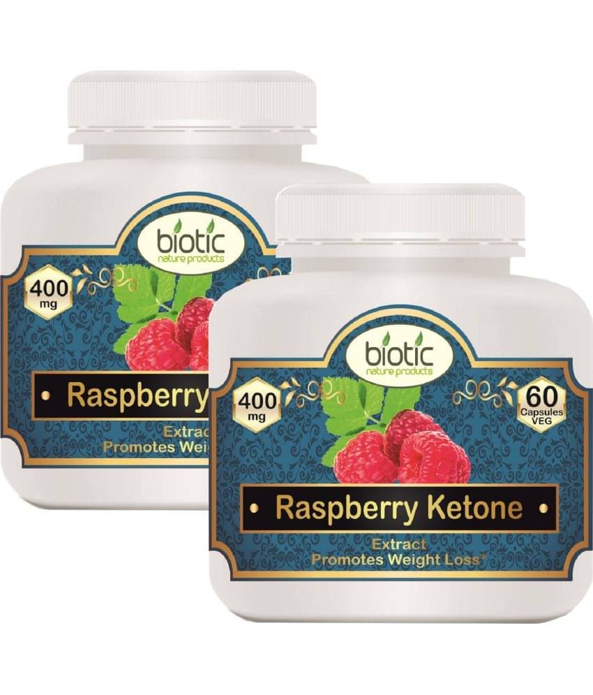     			Biotic Raspberry Ketone Extract 400mg for Weight Loss Capsule 120 no.s Pack of 2