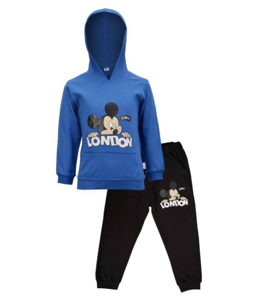 CATCUB Unisex for Baby Cotton Tops & Bottoms Sets ( Blue )