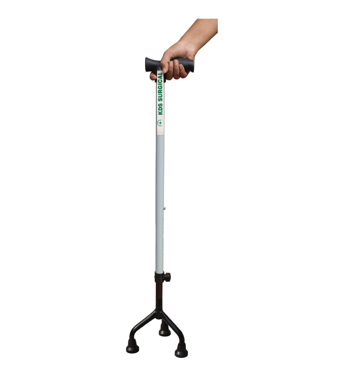KDS SURGICAL 3 Leg Black Grey Height Adjustable Walking Sticks