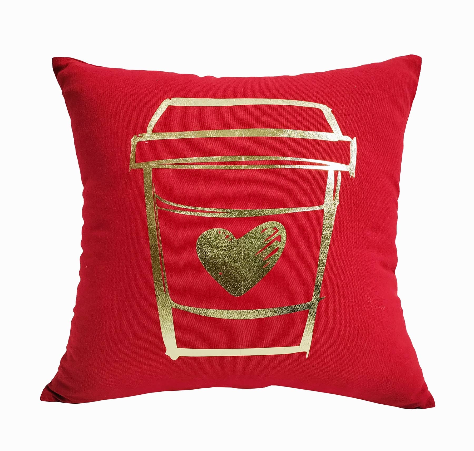 NUEVOSGHAR Single Red Cotton Filled Cushion
