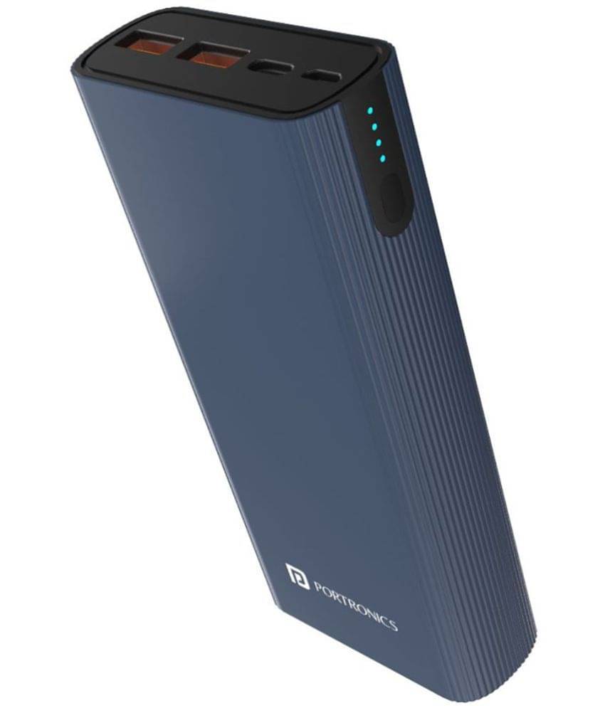    			Portronics Power 45:45W, 20000mAh SuperFast charging Power Bank for Laptop ,Blue (POR 1215)