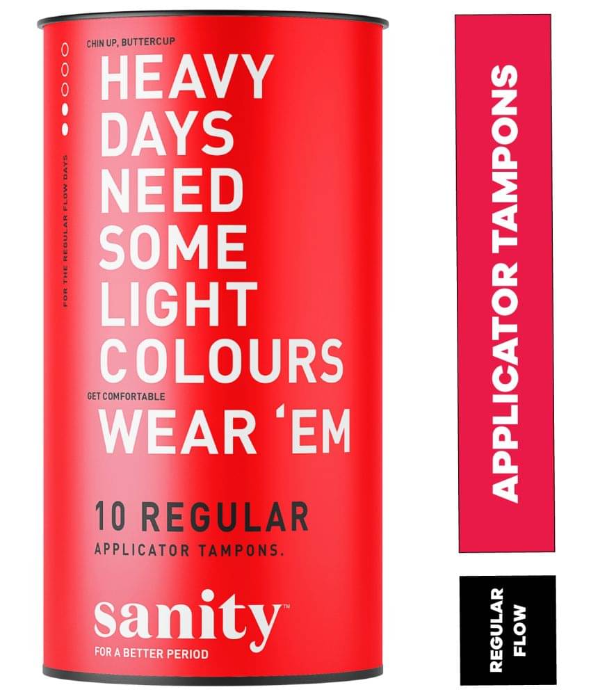     			Sanity Applicator Regular Tampons Pack of 10