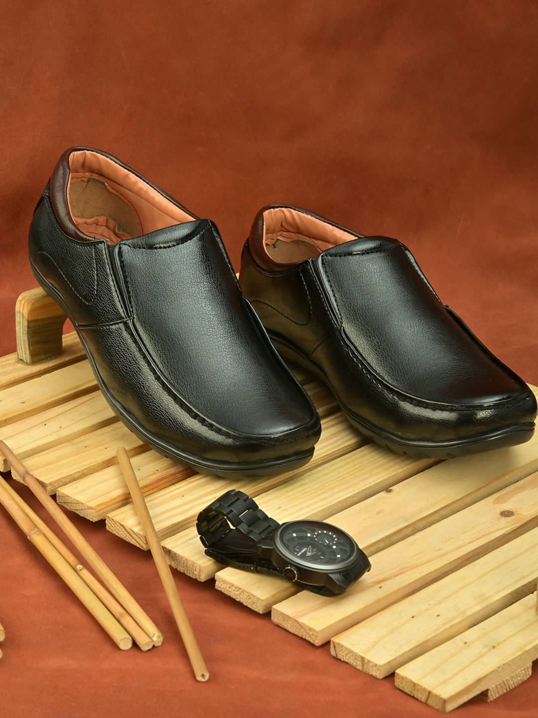 Sir Corbett - Black Men's Slip On Formal Shoes Sir Corbett - Black Men's Slip On Formal Shoes