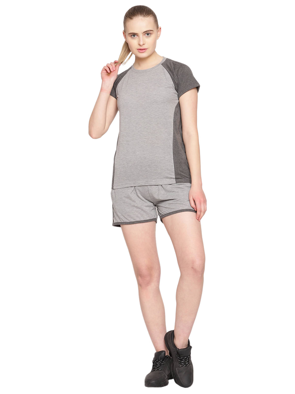 Uzarus Cotton Nightsuit Sets - Grey Single     			Uzarus Cotton Nightsuit Sets - Grey Single
