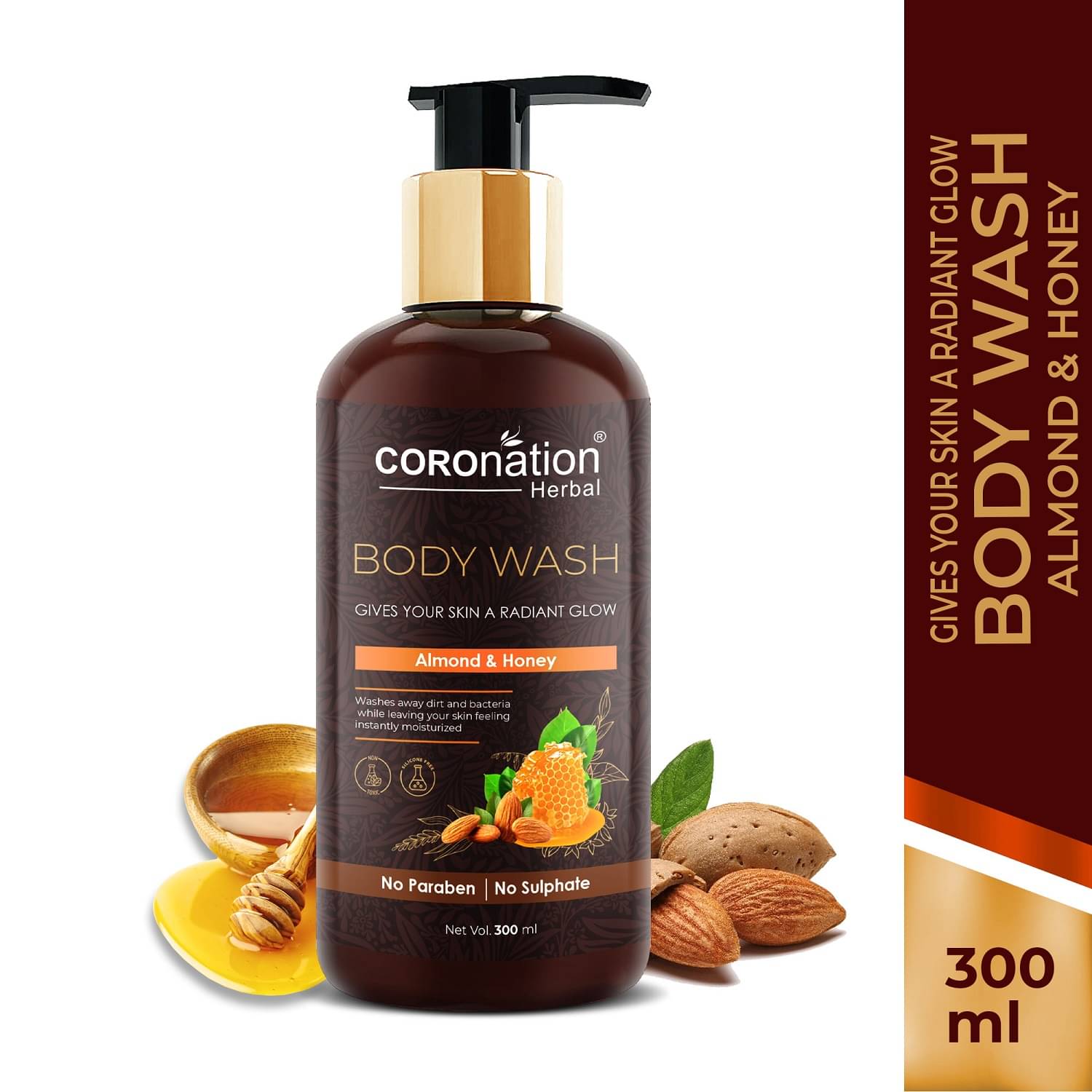 coronation herbal Almond and Honey Body Wash 300 mL coronation herbal Almond and Honey Body Wash 300 mL