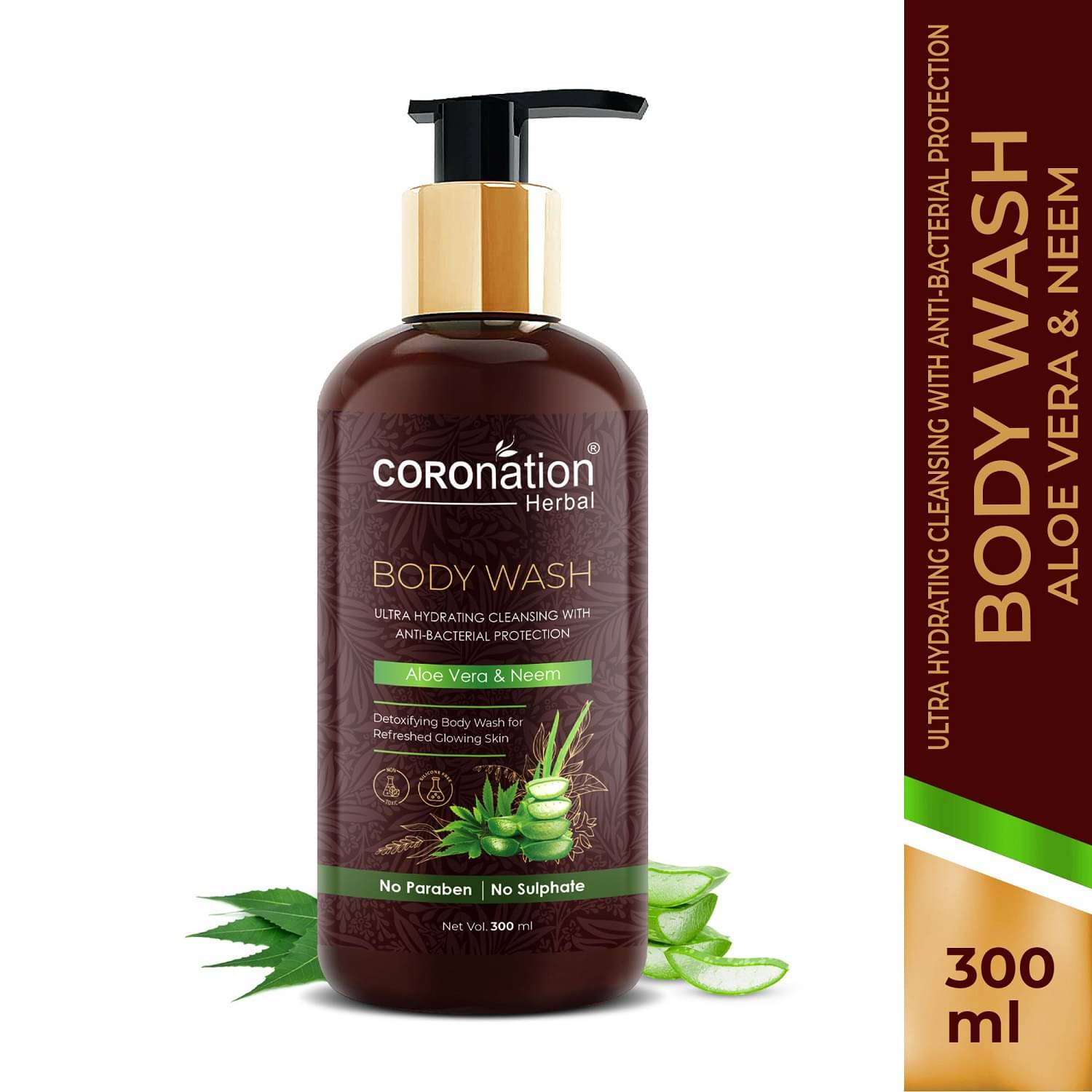 coronation herbal  Aloevera and Neem  Body Wash 300 mL     			coronation herbal  Aloevera and Neem  Body Wash 300 mL