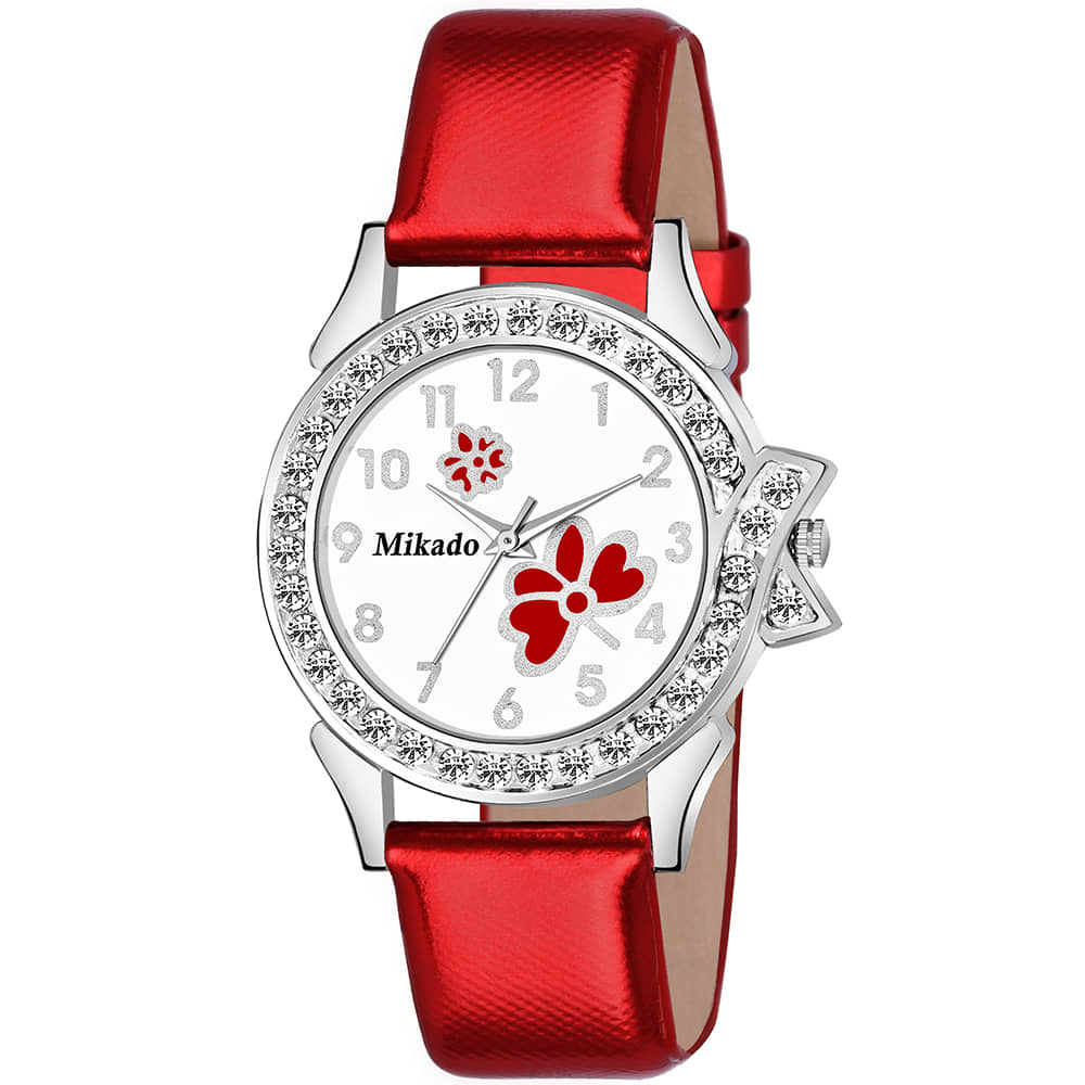 Mikado Leather Round Womens Watch
