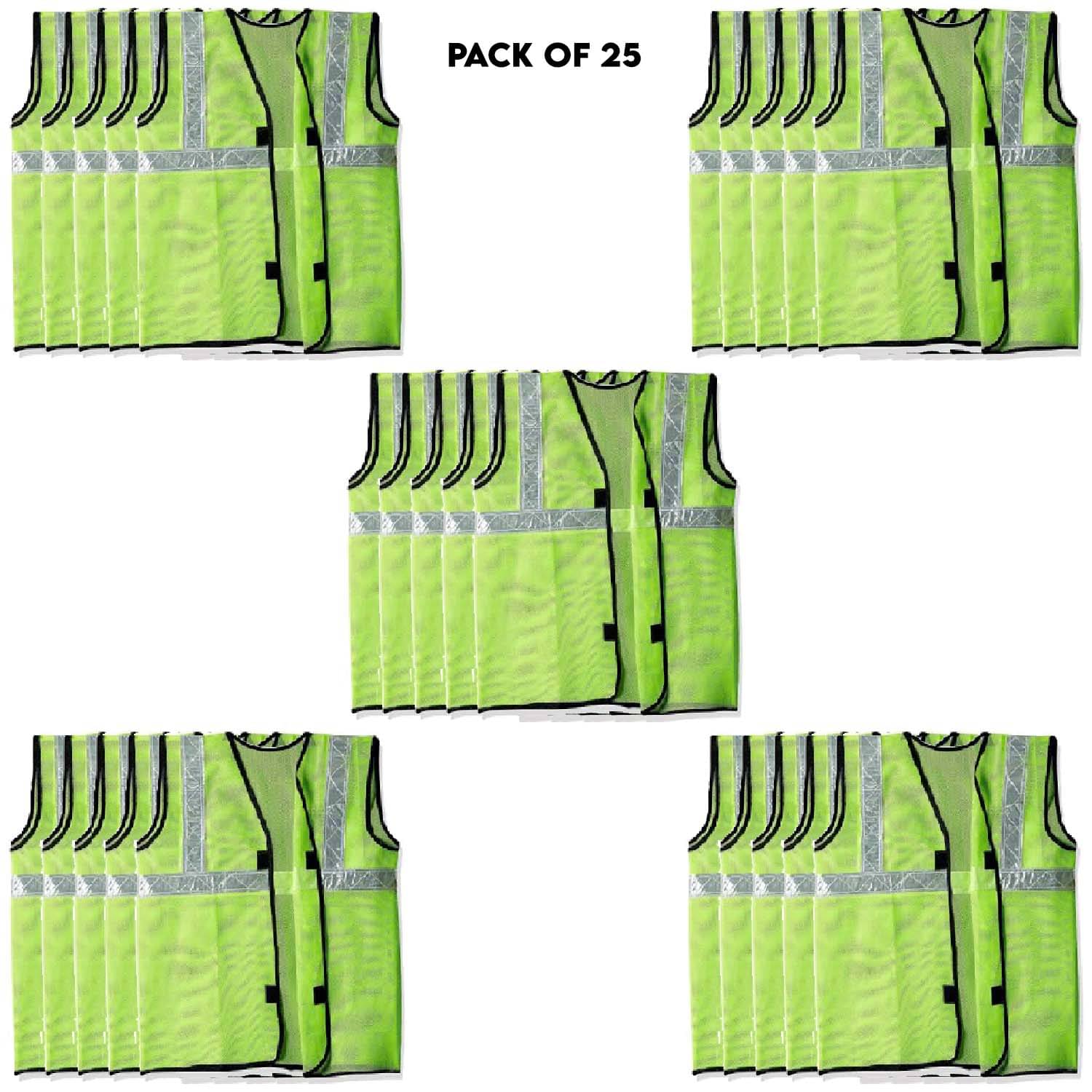 LAXMI Safety Jacket Green (Pack of 25) Safety Jacket LAXMI Safety Jacket Green (Pack of 25) Safety Jacket
