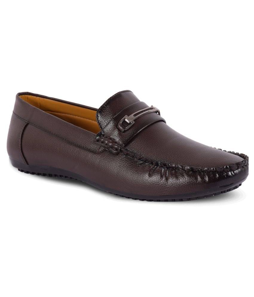     			SHUAN Brown Loafers